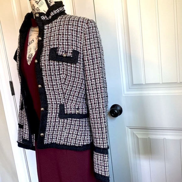 WhiteHouse Black Market Silk Blend Tweed Blazer - Picture 3 of 12